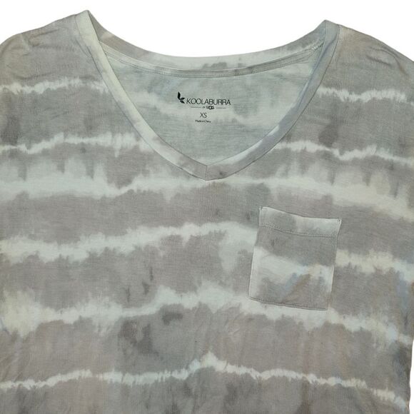 KOOLABURRA BY UGG Grey Tie Dye Look Short Sleeve Lounge T-shirt XS - Picture 2 of 9